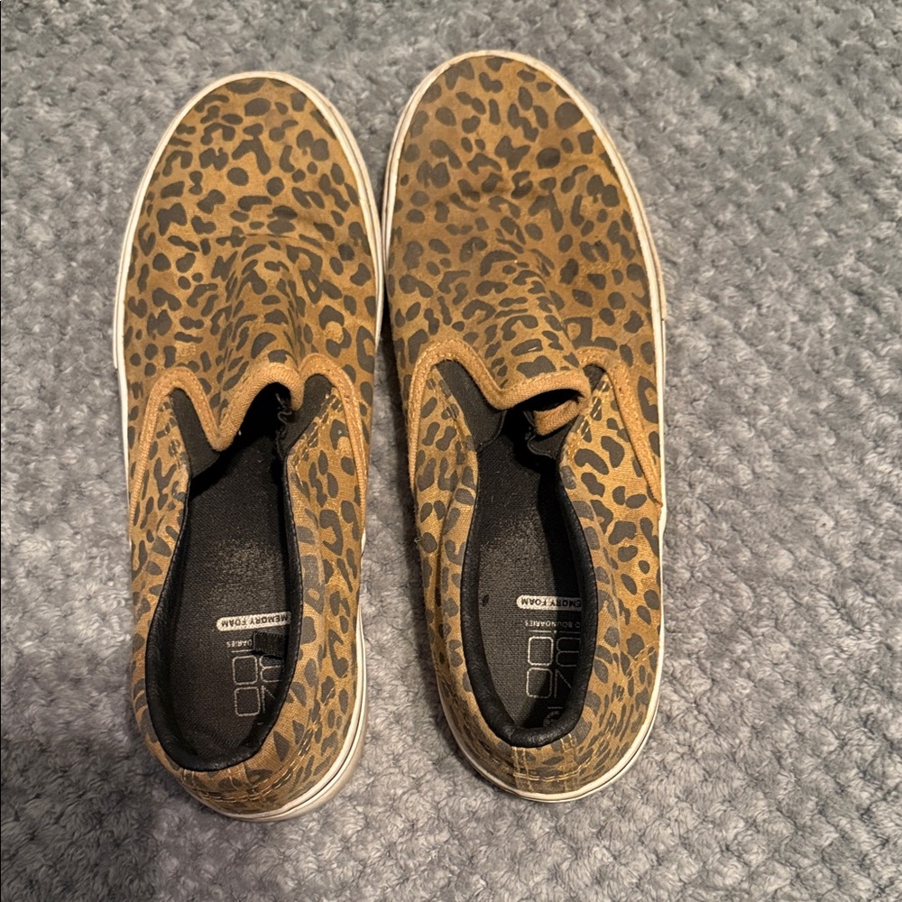 Leopard Print Slip-On Sneakers